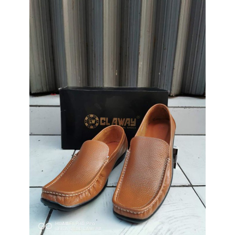 Sepatu Casual Kulit Pria Claway Big Size 44-46 ( Produksi Sendiri ) / Sepatu Selop Bustong Ogana Big Size 44-46 Og 01 ( Produksi Sendiri )