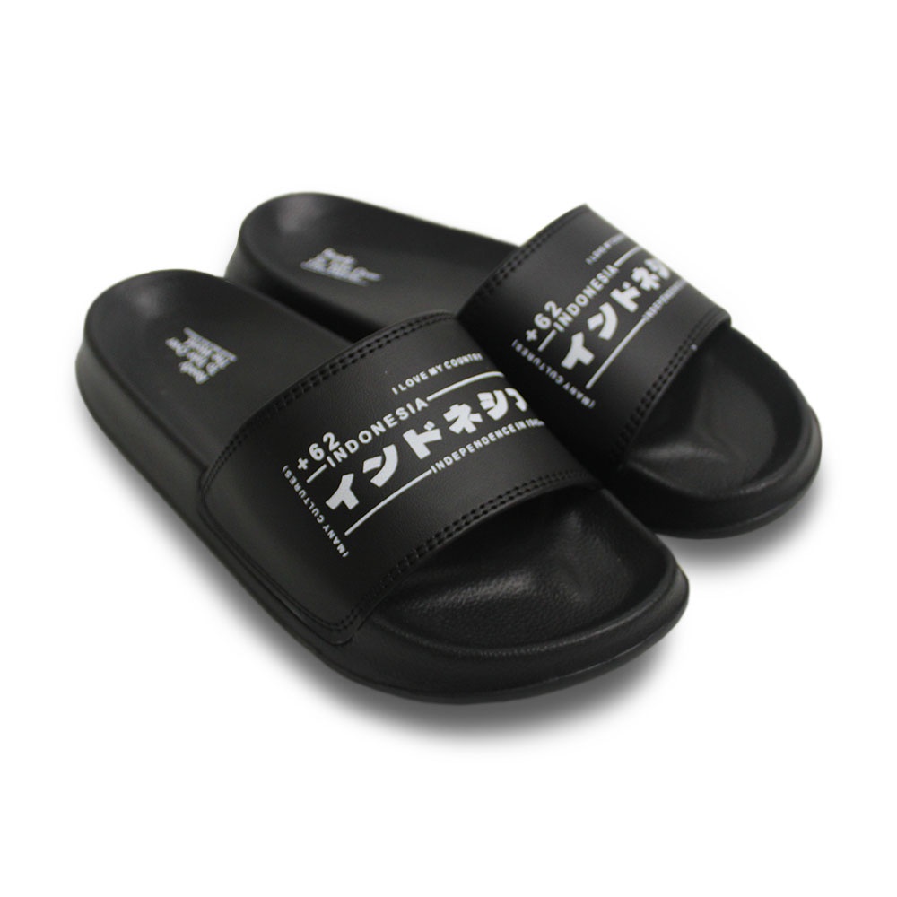 Sendal Selop Distro Pria Boyscode Kanji Indonesia GRATIS Topi Trucker / Sandal Slop Slide Pria