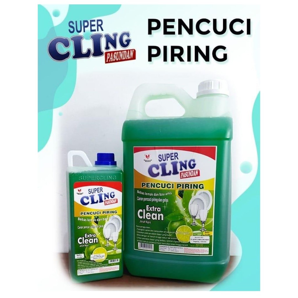 Sabun Cuci Piring Serbaguna Super Cling 1 liter Jeruk Nipis 114101