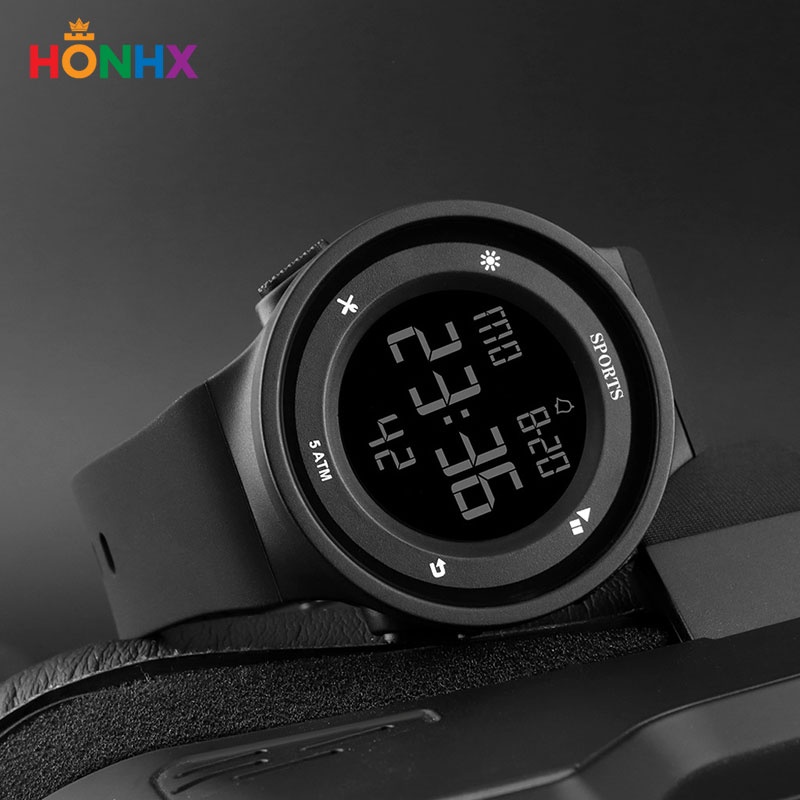 HONHX 1820 Jam Tangan Pria Digital Rubber WK-SBY