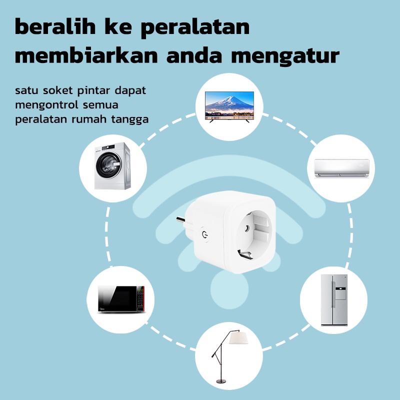 Kadonio WiFi Smart Plug Socket 16A Stop Kontak Colokan stop kontak timer