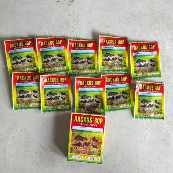 Racun tikus serbuk bubuk rackus isi 10 bungkus
