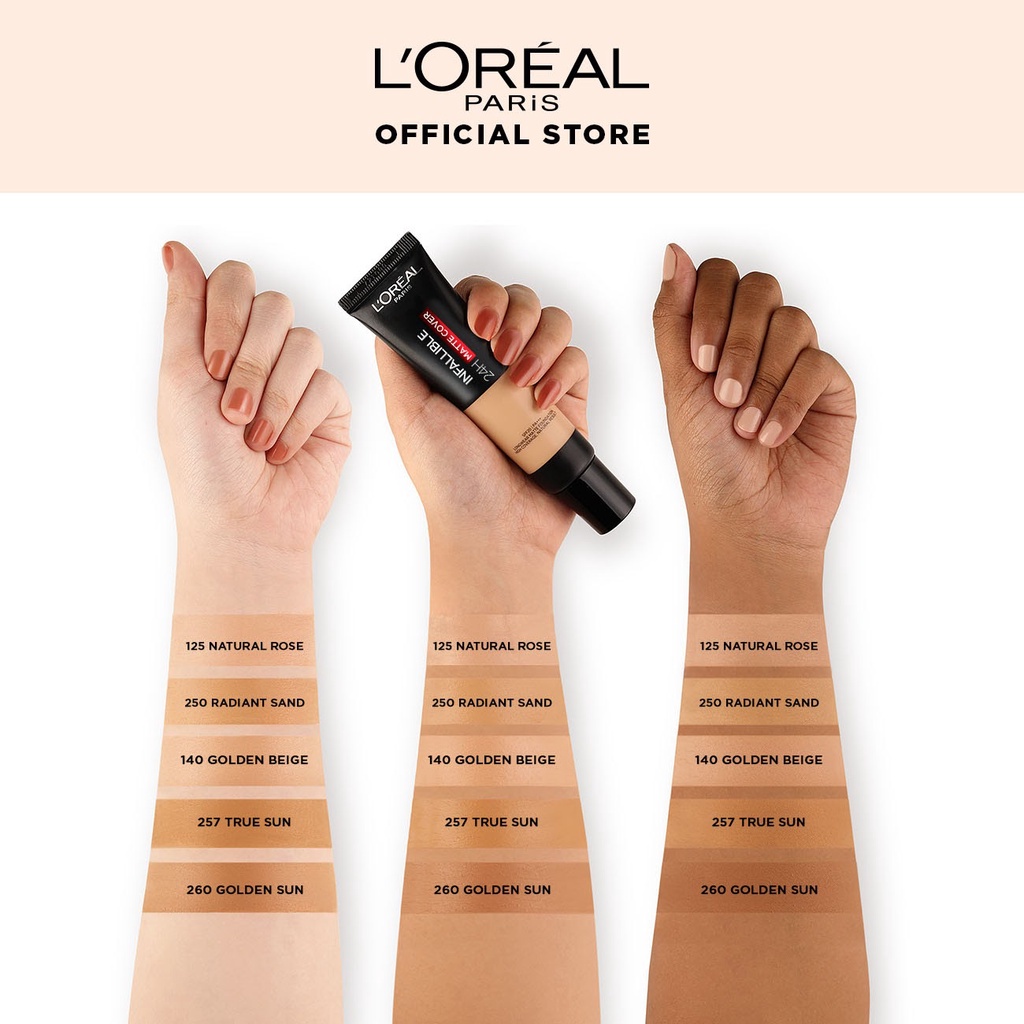 L'OREAL inflallible 24H / 32H ( new packaging )matte coverage liquid foundation