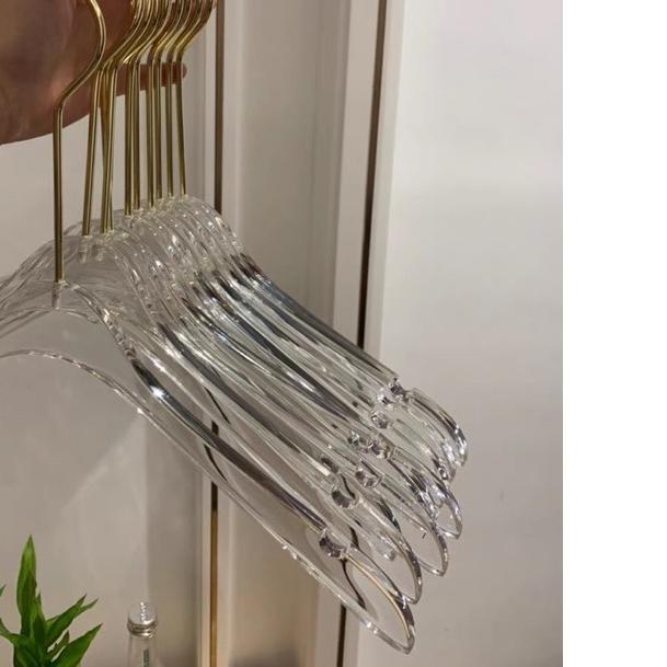 ➥ Cloth Hanger Acrylic / Gantungan Baju Akrilik/ Hanger Baju Transparant / Hanger Baju Gold ❊