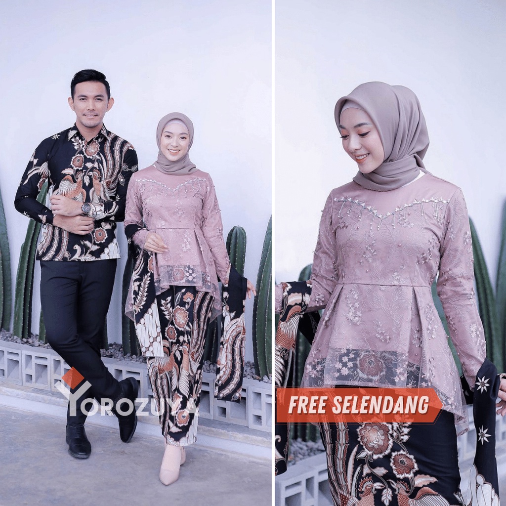 Kebaya Couple Modern, Kebaya Tunangan Lamaran, Kebaya Wisuda, Kebaya Kondangan Couple Kebaya, Kebaya