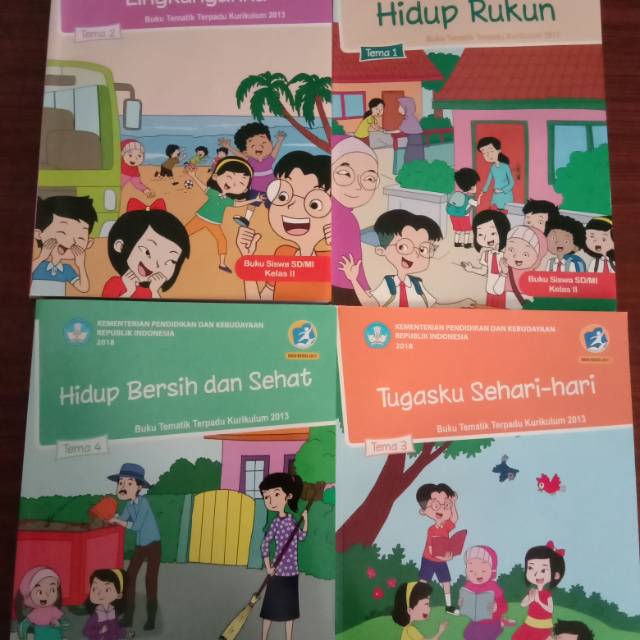 Buku Tematik SD kelas 2 Semester 1 Tema  1,2,3,4
