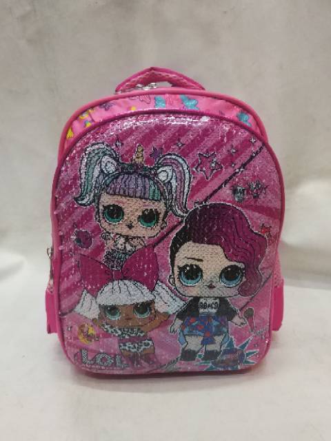 Tas Ransel Anak Usap Kekinian. 2 Karakter Girl. 14 Inch. DARENA BAGS BANDUNG