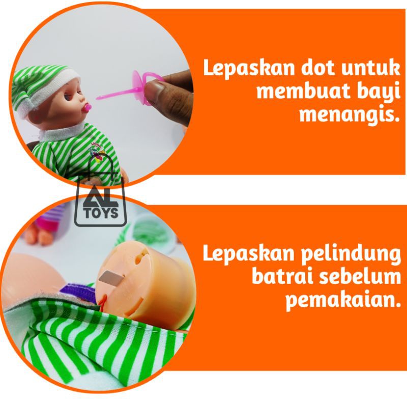 MAINAN BONEKA DOT MENANGIS DAN BISA MENUTUP MATA SH189