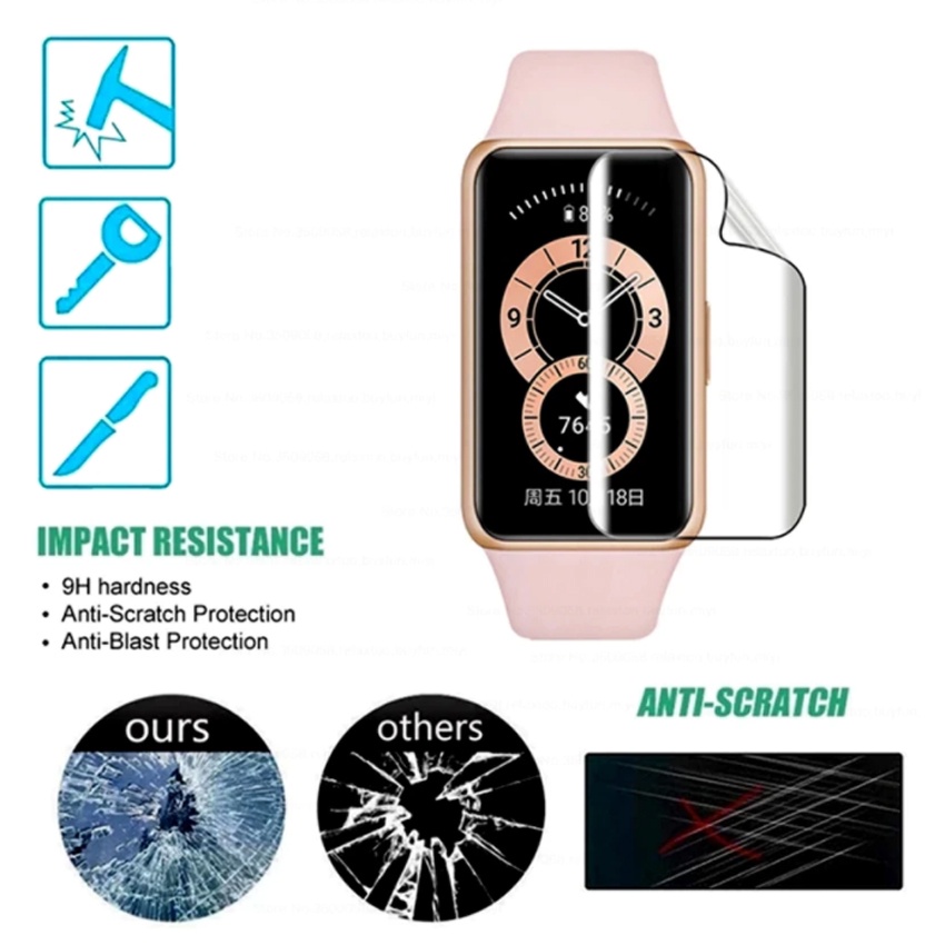 Screen Protector Film 9D for huawei band 6 Antigores layar Anti Gores anti baret smart band lcd