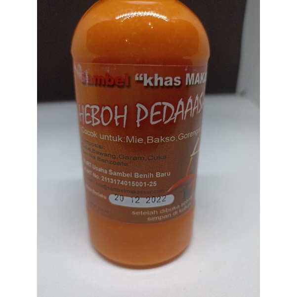 

BUMBU MASAKAN sambal super pedas khas makasar 220ml