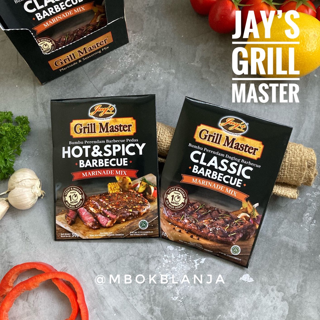 

JAYS JAY'S JAY GRILL MASTER MARINADE MIX BUMBU MARINASI STEAK 30 GRAM