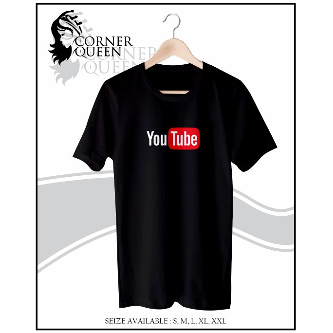 KAOS BAJU YOUTUBE YOU TUBE LOGO INTERNET - CORNERQUEEN