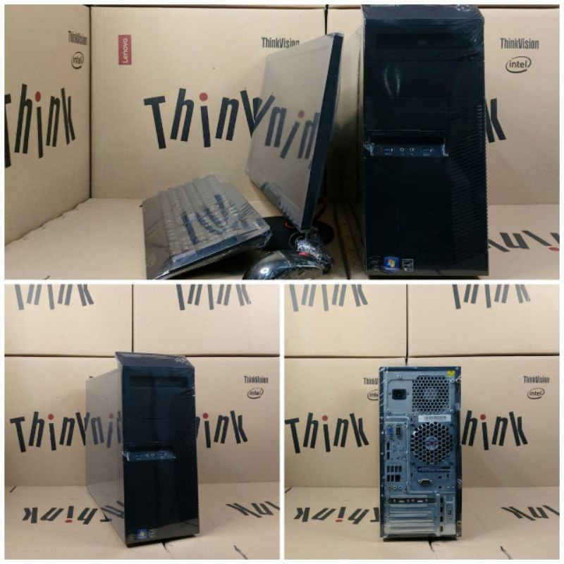 Paketan Full Dus PC Lenovo M93p Tower Intel Core i5 Gen4 Ram 4 GB DDR 3 HDD 500 GB LED 20in