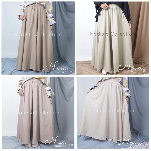 NOVA SKIRT ROK PAYUNG PANJANG MUSLIM BISA BIG SIZE