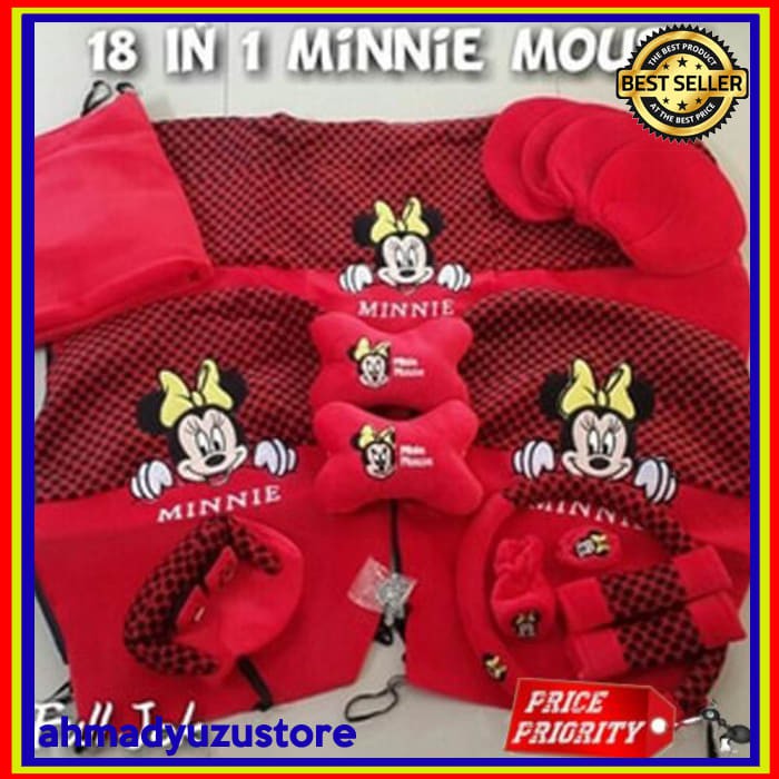 Sarung Jok Mobil Agya Ayla Minnie Mouse Karakter Lucu