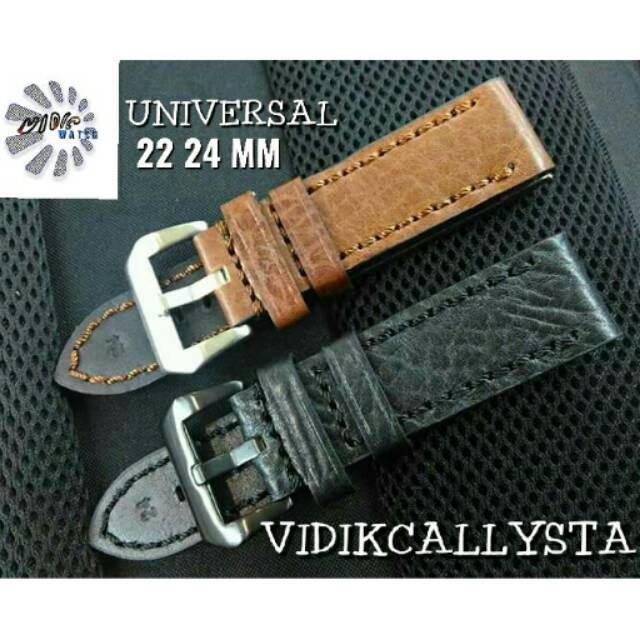 LEATHER STRAP 22 24 UNIVERSAL / TALI KULIT SEMUA JAM 22 24 NON LOGO CROCODILE