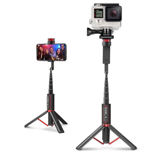 Blitzwolf Bw Bs10 Sport Portable Selfie Stick Tongsis Tripod Kamera - Hitam