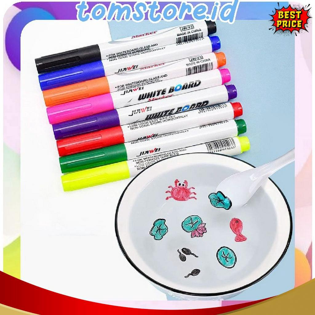 

SERU TOMSTOREID Spidol Ngapung Spidol 1 set isi 8 pcs Papan Tulis Whiteboard Marker Floating Marker Spidol Apung Spidol Ajaib Magic Marker S23