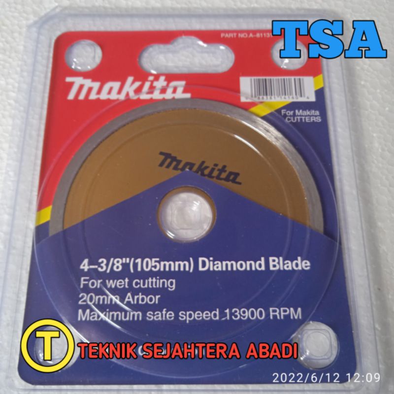 MAKITA Mata Grinda Potong Keramik,Granit,Diamond Wheel RYU 4" Basah ORIGINAL MAKITA