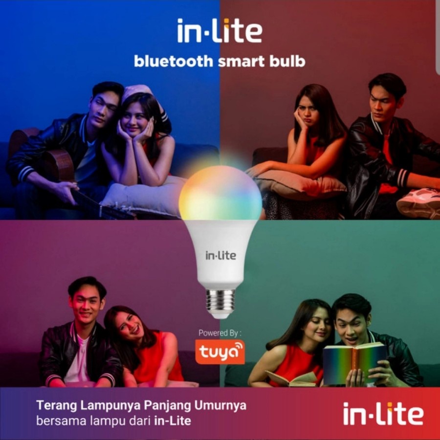 Inlite Lampu Bohlam LED 9 Watt Smart Bluetooth - RGB (BERGARANSI 1 TAHUN)