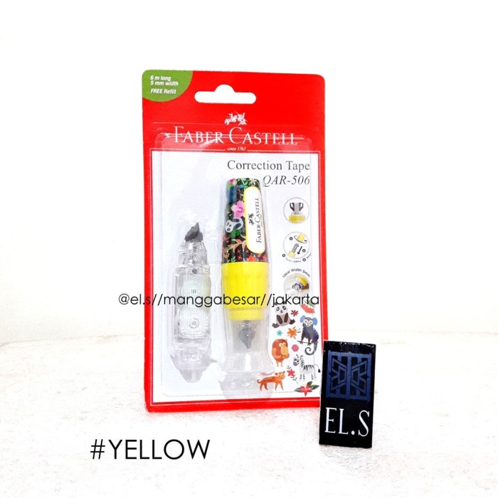 

Lucu Faber-Castell Correction Tape Qar 506 Yellow Berkualitas