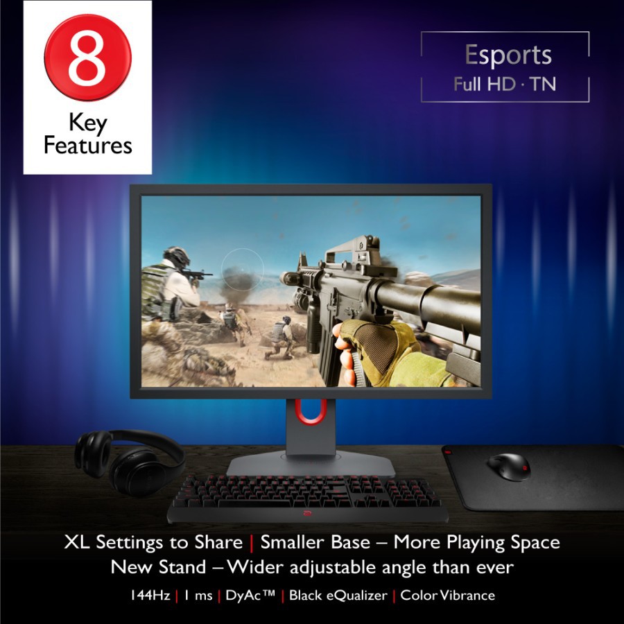 Monitor Gaming - BenQ ZOWIE XL2411K 24 inch 144Hz 1ms Dynamic Accuracy