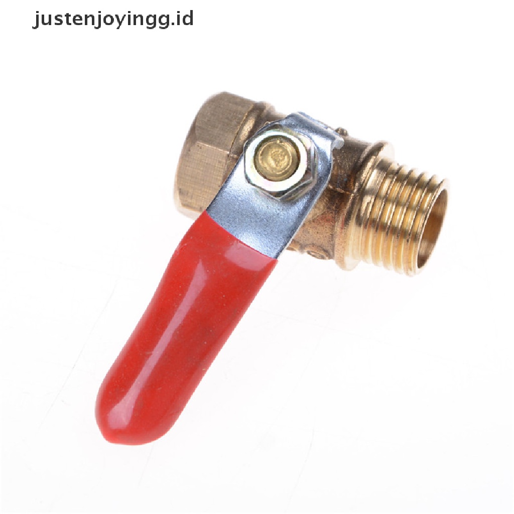 // justenjoyingg.id // 1/4'' M/F Full Port Inline Brass Water Air Gas Fuel Line Shut-off Ball Valve  ~