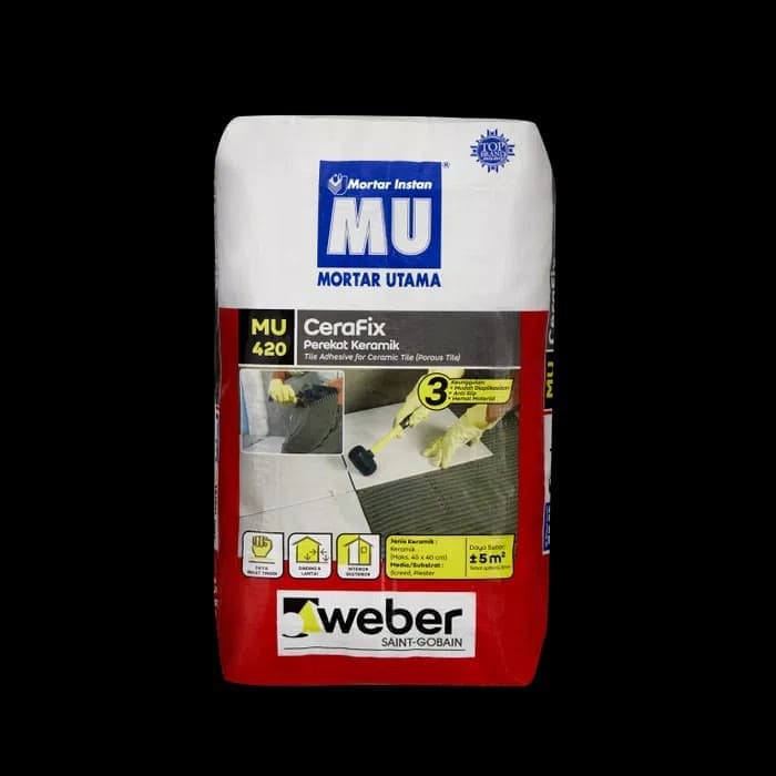 mu 420 mu420 semen instant instan mortar utama pasang perekat keramik