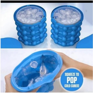 ICE CUBE MAKER 3D CETAKAN ES BATU SILICONE.