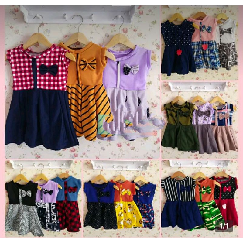 baju bayi perempuan baru lahir(5pcs)/baju bayi perempuan 0 3 bulan/baju bayi baru lahir/dress bayi
