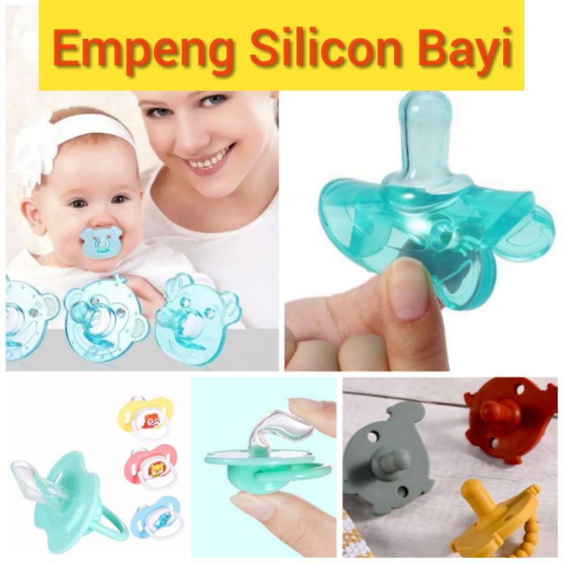 Kompeng bayi Empeng bayi dot  Dot Silikon Fleksibel untuk Bayi Newborn empeng Bayi Pola Kartun Gigit