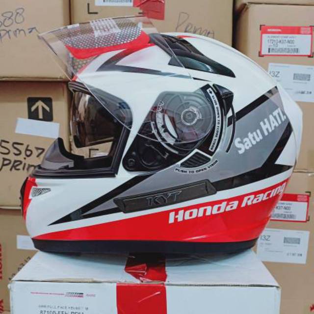 Helm Full Face Double Visor Kyt Honda Racing ffhrrm Shopee Indonesia