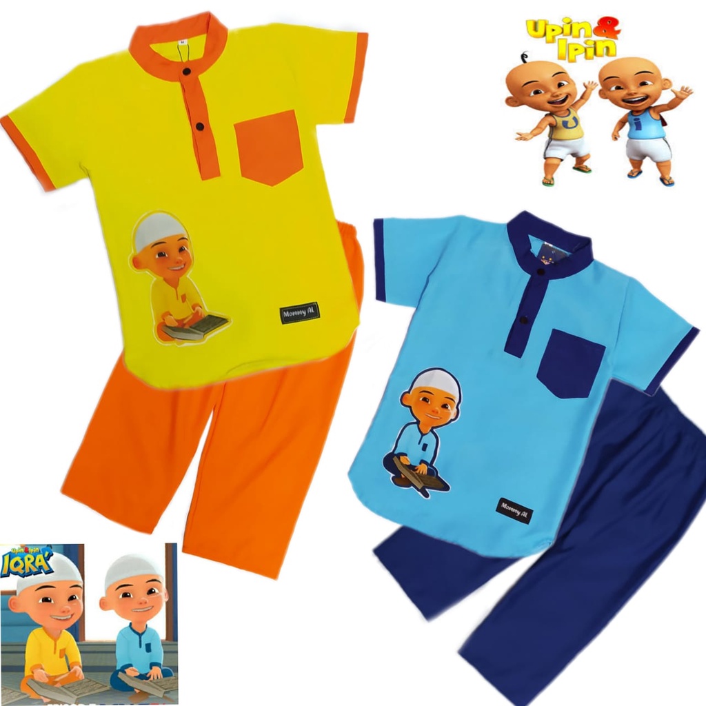 STELAN BAJU KOKO ANAK  1-5 TAHUN UPIN IPIN SERIES TERBARU ( VIRAL)