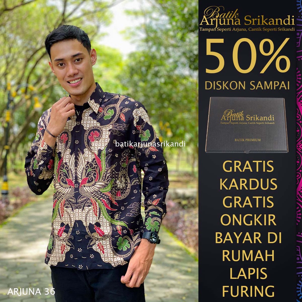 Kemaja Batik Pria Lengan Panjang Baju Hem Atasan Pria Batik Pria Batik Pria Lengan Panjang Baju Bati