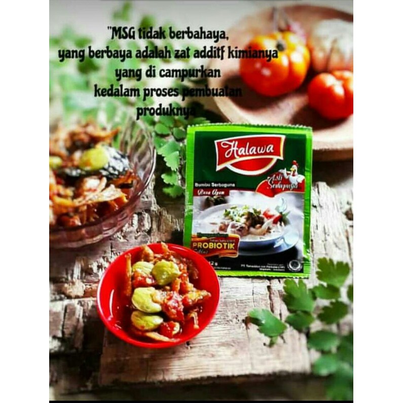 

Halawa Bumbu Masak Probiotik 1Pak isi 24Sachet