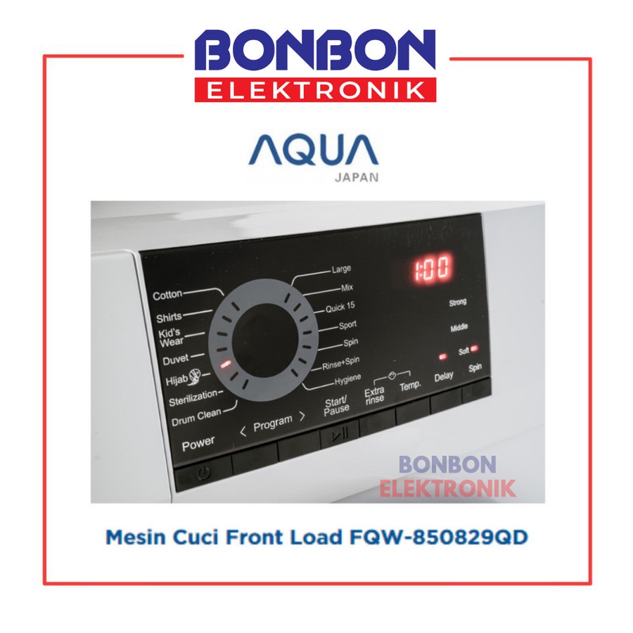 AQUA Mesin Cuci Front Loading 8.5KG FQW-850829QD / FQW 850829 QD