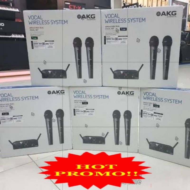 Mic Wireless AKG WMS 40 Mini Dual Microphone Handheld Original