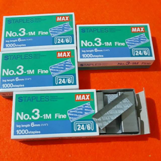 

Isi staples tanggung MAX no.24/6 ECER!!!!!