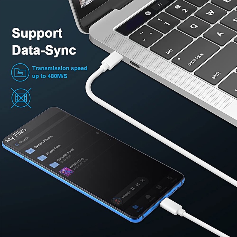 【CB001/002】USB Type-C to Type-C Cable 150cm Mendukung Arus 5A Transfer Data Efisien