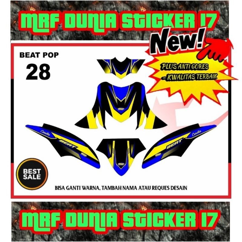 sticker dekal beat pop full body decal beat pop stiker  beat pop motor beat pop full body 28