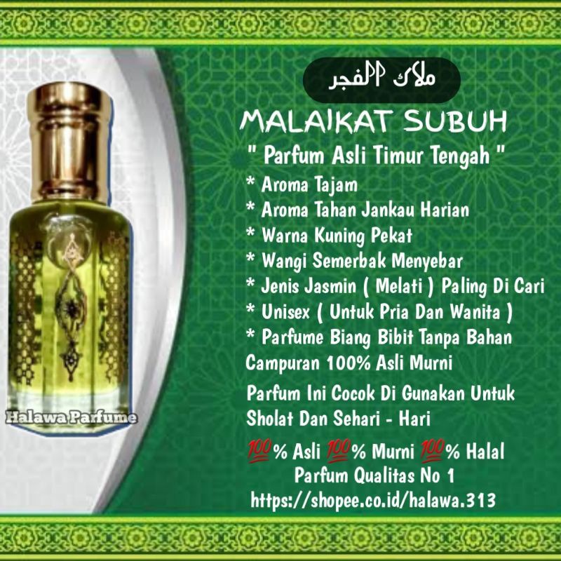 Parfum Malaikat Subuh Minyak Wangi Arab Asli Murni Bibit