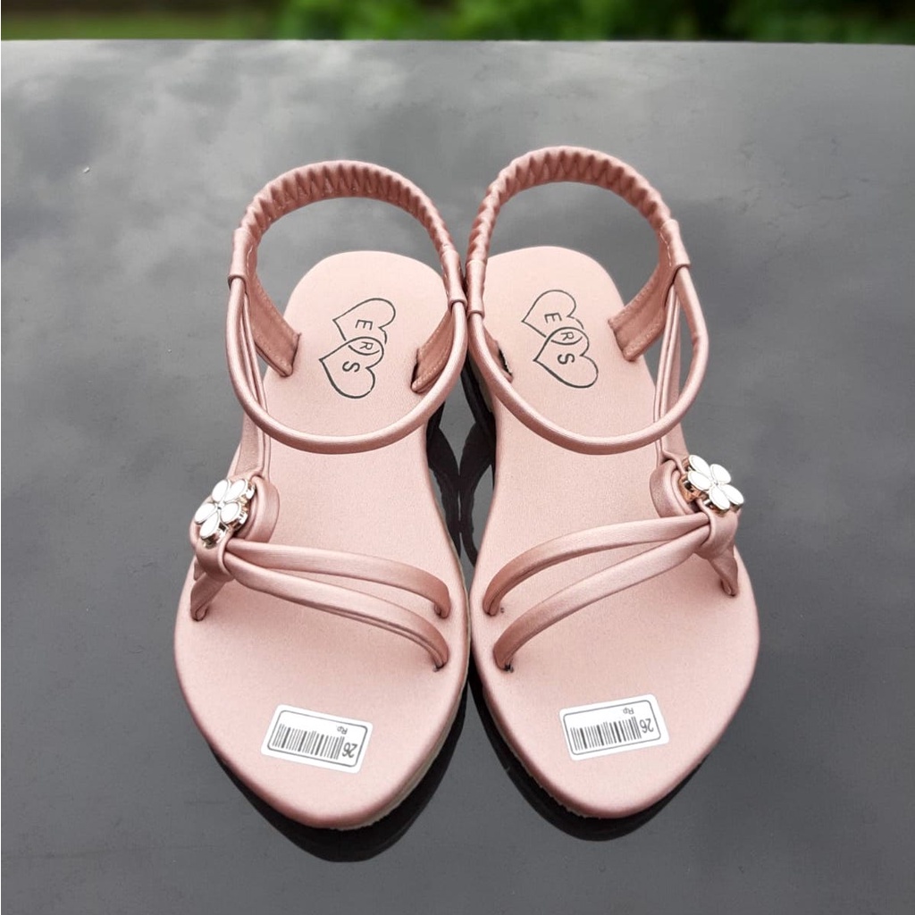 VINANDOZ SDP11-3135 Sandal Tali Anak Perempuan umur 7 8 9 tahun - Sol Karet Anti Slip Motif Bunga