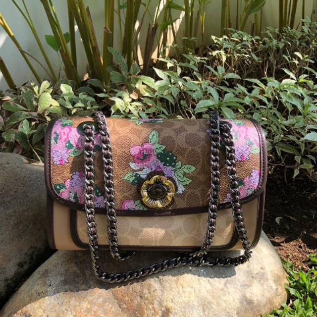 

Termurah Coach parker blocked sign canvas with blossom print