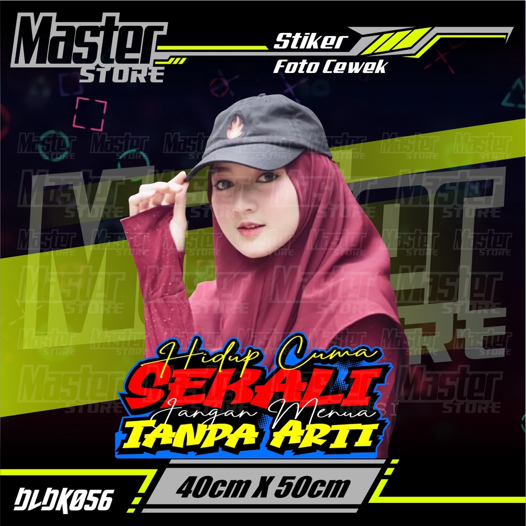 Stiker Cewek vector Cewek hijab Sticker decal mobil motor Sticker custom Sticker Print Sticker cewek