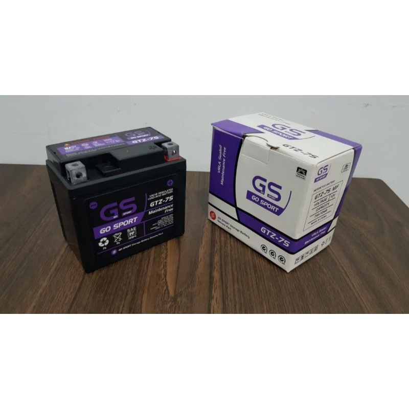AKI MOTOR KERING BARU MERK GS GTZ7S 12V 7AH