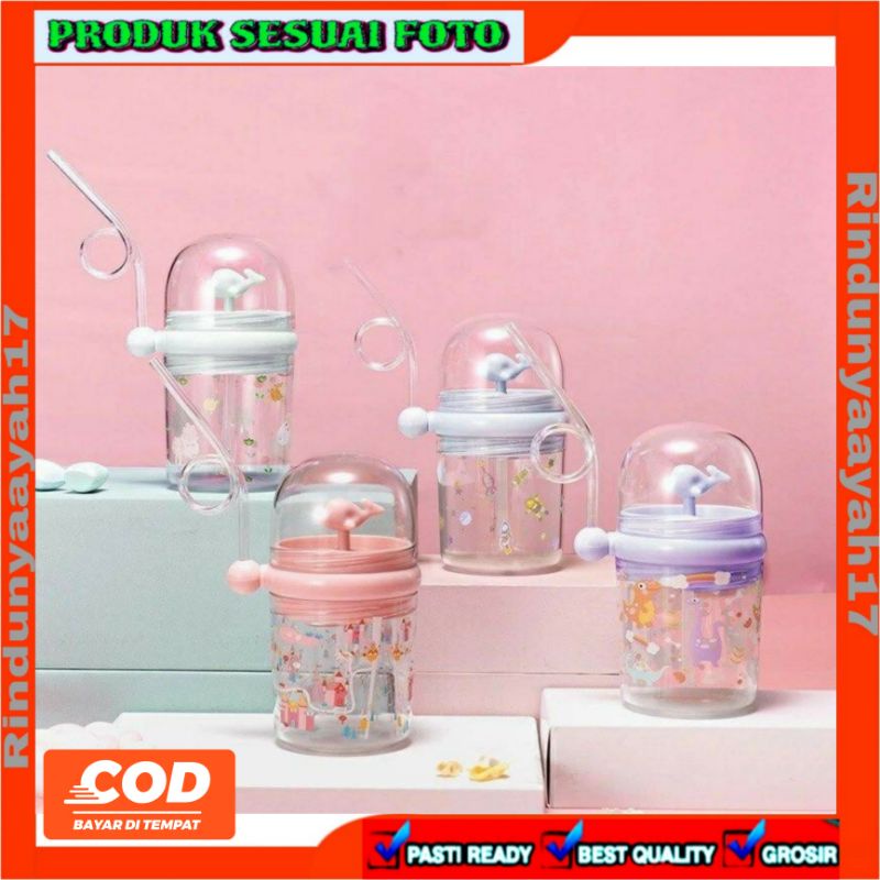 [RA] BOTOL MINUM 250ML ANAK UNIK AIR MANCUR LUMBA LUMBA KARAKTER HEWAN BINATANG BOTTLE