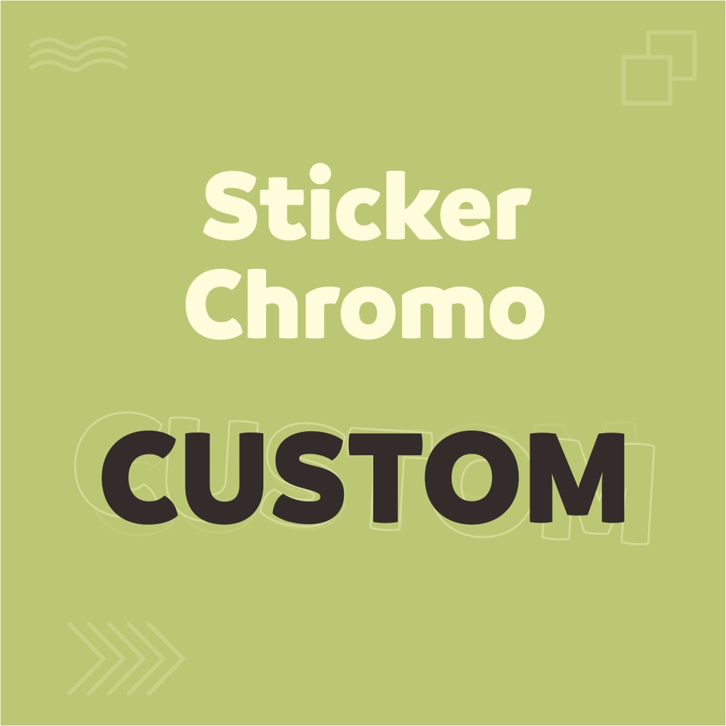 

stiker produk bahan cromo ukuran a3 murah cutting