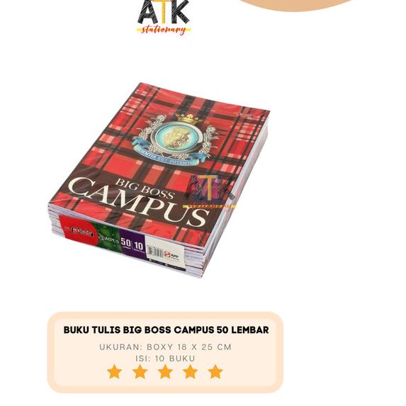 

➱ Buku Tulis Boxy Campus Big Boss 50 Lembar atk ☟