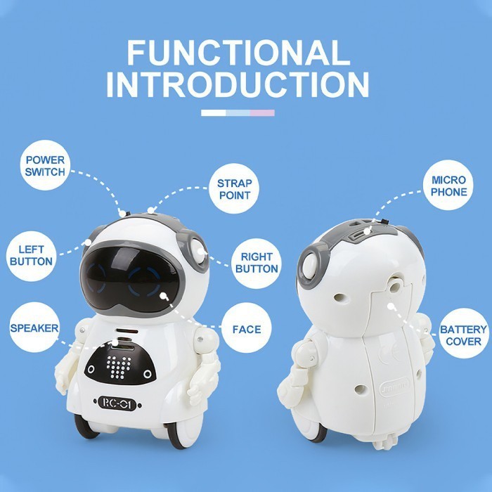 SMART ROBOT KIDS BUDDY DENGAN KONTROL SUARA RC-01 unik