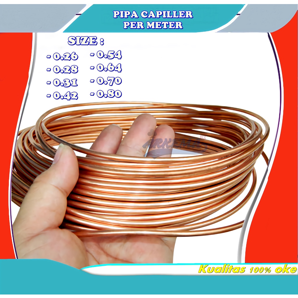 [JUAL METERAN] PIPA KAPILLER 5 METERAN | PIPA CAPILLER | CAPILER | KAPILER 0.26, 0.28, 0.31, 0.42, 0.54, 0.64, 0.70, 0.80